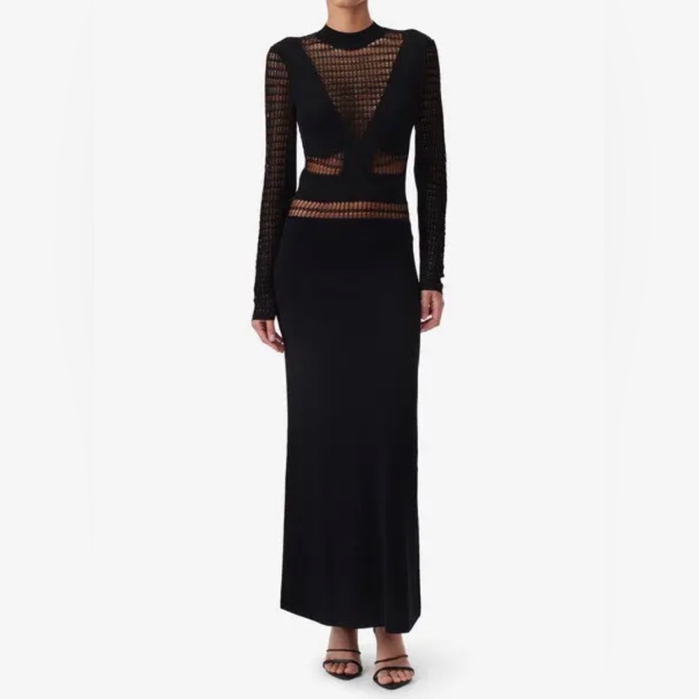 IRO Black Sheer Dress long
